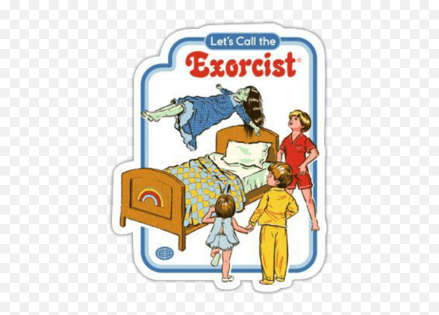 Funny Exorcist Childrensbooks Sticker - Call The Exorcist Shirt Emoji,Exorcist Emoji