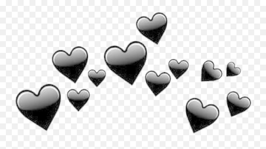 Hearts Colors Mashup Sticker - Snapchat Black Heart Filter Emoji,Emoji Mashup