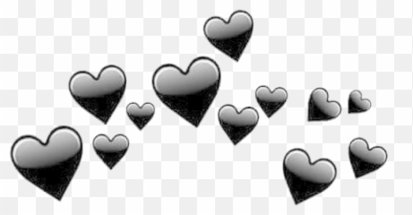 Hearts Colors Mashup Sticker - Snapchat Black Heart Filter Emoji,Emoji Mashup
