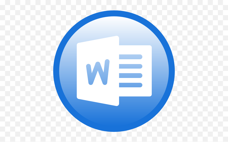 Word Icon - Icon Ms Word Png Emoji,Emoticon On Ms Word