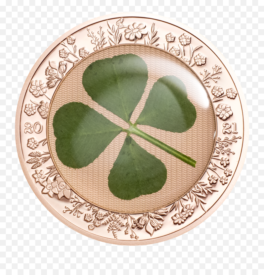 Palau - 2021 5 Dollars Ounce Of Luck 2021 Four Leaf Clover Four Leaf Clover Coin Palau Emoji,What Are The Four Sacred Emotions
