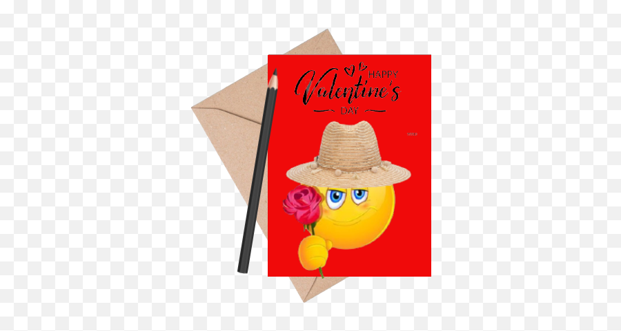 34 Best Emoji Valentine Ecards Ideas In - Happy,Straw Hat Emoji