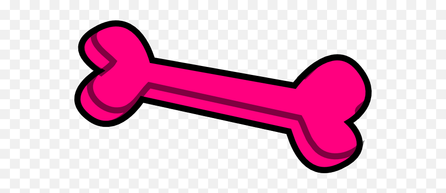 Pink Dog Bone Clip Art - Pink Dog Bone Clipart Emoji,Dog Bone Emoticon