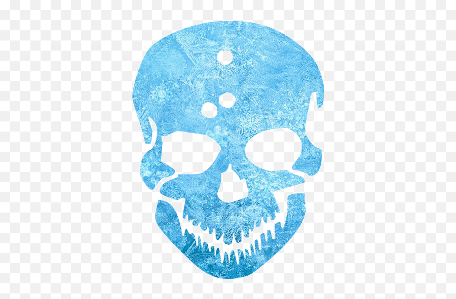Ice Skull 32 Icon - Ice Skull Transparent Emoji,Skull Emoticon Set