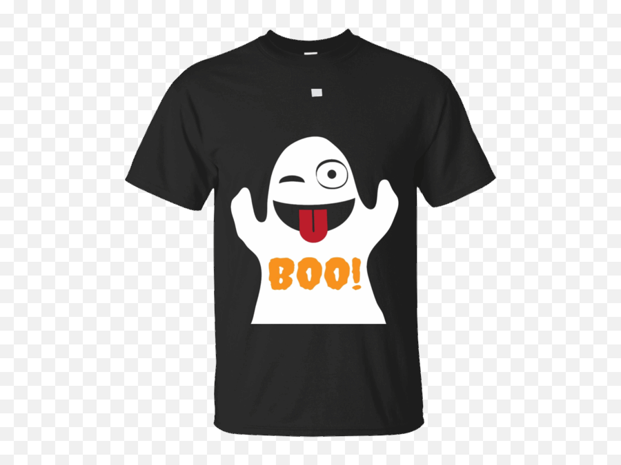 Emoji T Shirt Halloween Ghost Emoji Tongue Out Boo - I D Clint Eastwood T Shirt,Tongue Out Emoji