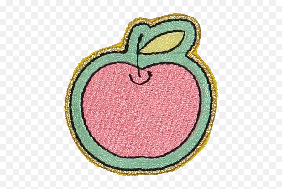 Big Apple Sticker Patch Embroidered Sticker Patches - Sticker Patch Emoji,Apple Tree Emoticon