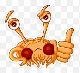 3rd Generation Pastafarian May His Noodly Appendage Touch Emoji,Thumb And Pinky Out Emoji