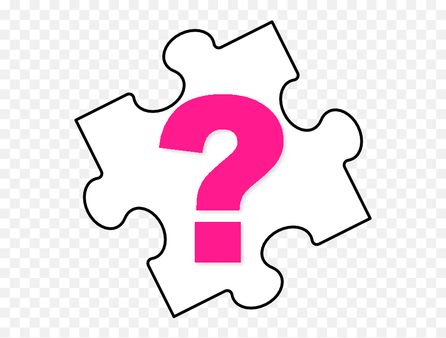 Pink Question Mark On The White Part Of The Puzzle Free Emoji,Gray Question Mark Emoji