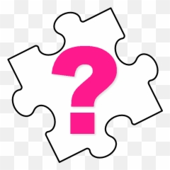 Pink Question Mark On The White Part Of The Puzzle Free Emoji,Gray Question Mark Emoji