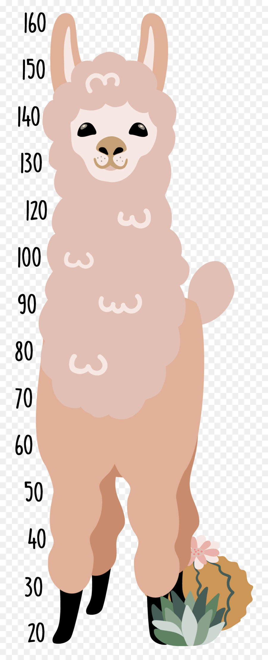 Llama Height Chart Wall Sticker Emoji,Leopard Print Emoji