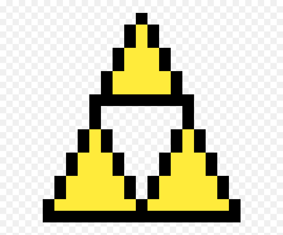 Legend Of Zelda Triforce Pixel Art - Pixel Art Zelda Emoji,Triforce Heroes Emoticons