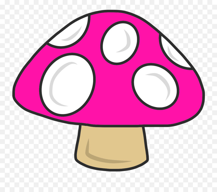 Cute Pink Mushroom Sticker - Dot Emoji,Shroom Emoji