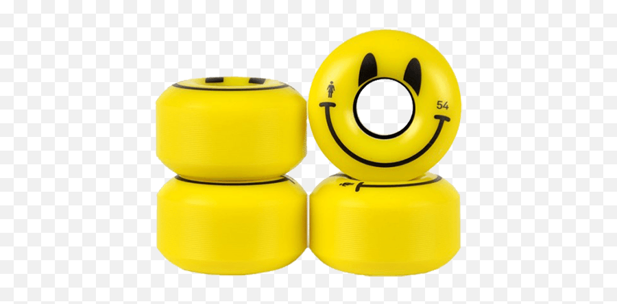 Girl Happy Slappy 54mm 84a Skateboard Wheels - Basement Happy Emoji,Disappoint Emoticon