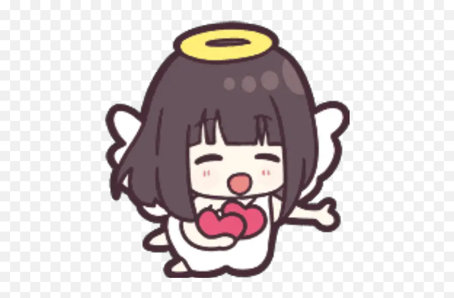 Menhera - Chan Emoji Angel Stickers For Whatsapp Angel Menhera Chan,Angel Money Emoji