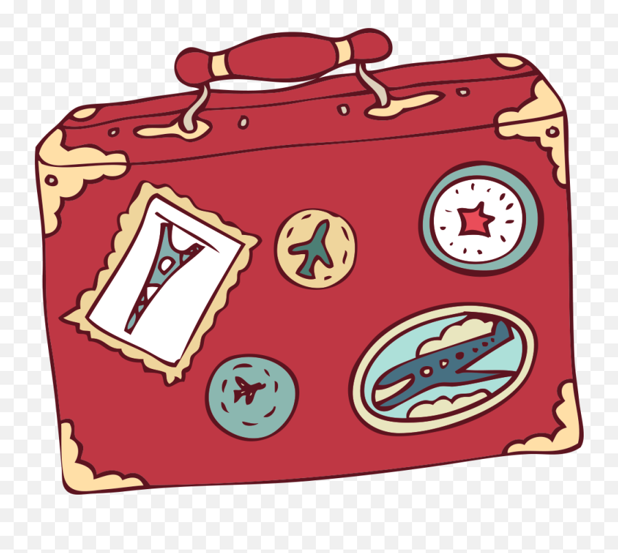 Travel Animation Cartoon Suitcase Free - Cartoon Suitcase Clipart Emoji,Luggage Car Emoticon