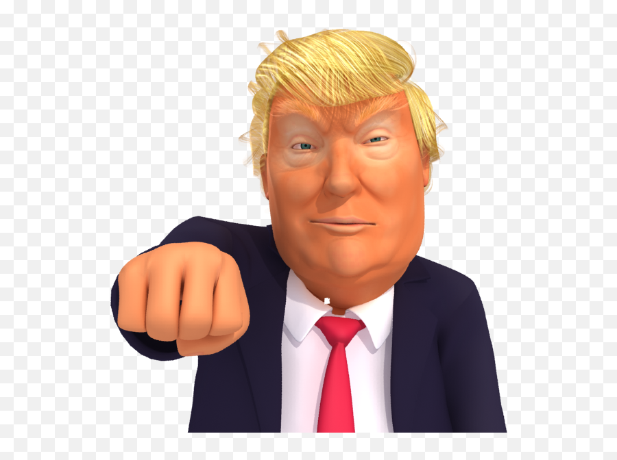 Trumpstickers Trump Bro Fist 3d - Donald Trump Caricature Png Emoji,Fist Emoji