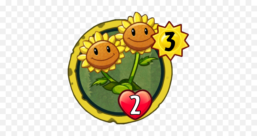 Twin Sunflower Vs - Pvz Heroes Laser Cattail Emoji,Poison Ivy Leaf Emoticon