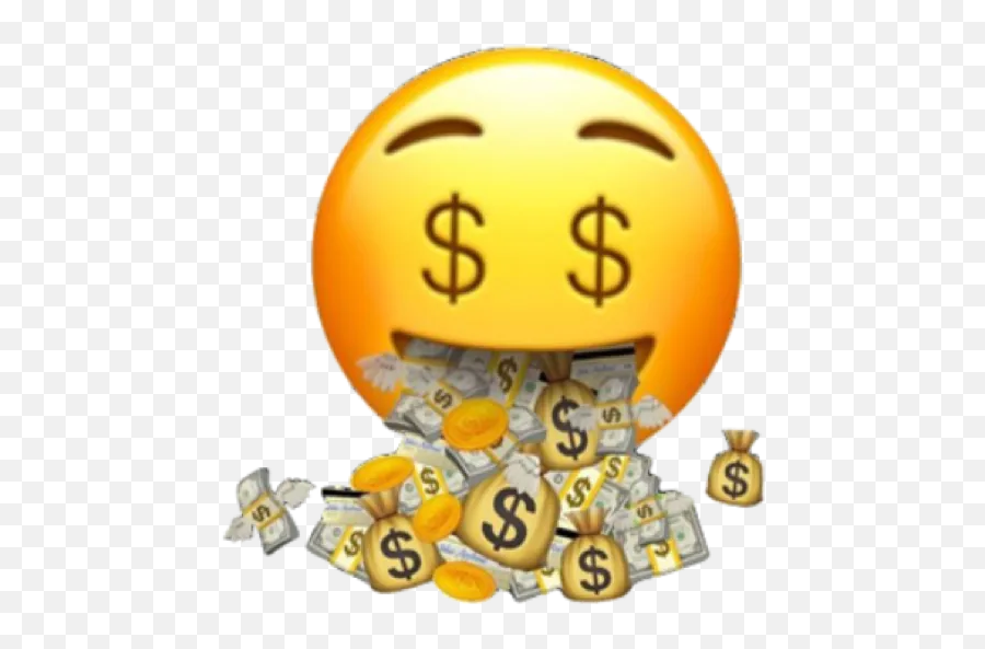 Blah Dollars Dollar Dollarbills Sticker - Money Face Emoji Transparent,Blah Emoji