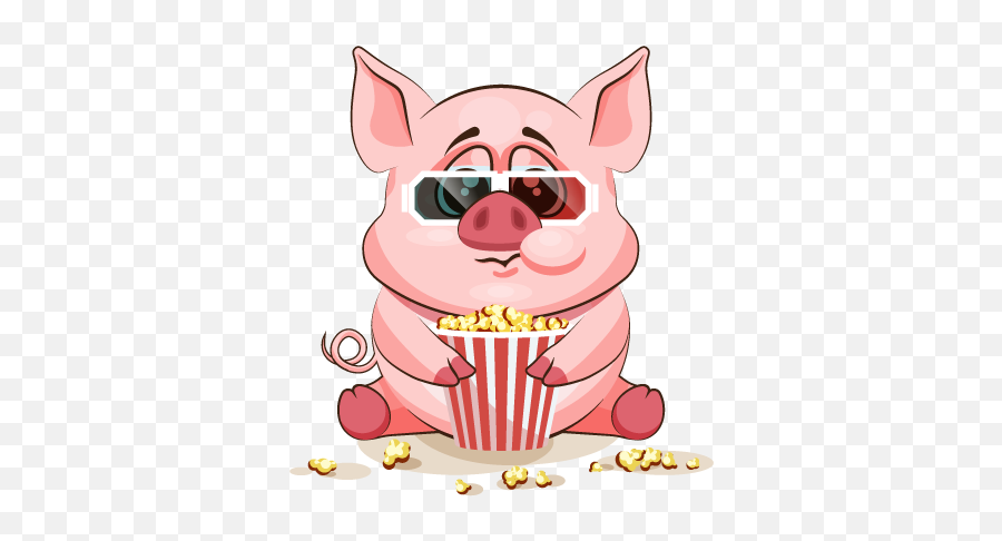 Adorable Pig Emoji Stickers By Suneel Verma - Cartoon,Bear Emoji Clipart
