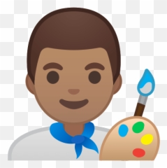 Man Artist Emoji With Medium Skin Tone - Emoji Artista Png,Art Palette Emoji