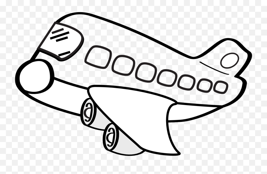 Airplane Clipart Black And White - Clip Art Library Plane Clipart Black And White Emoji,Aereo Emoticon