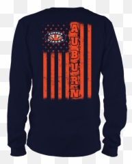 Auburn Tigers - Flag Name Back Picture Cotton Long Sleeve House Divided Alabama Auburn Emoji,Alabama Flag Emoji