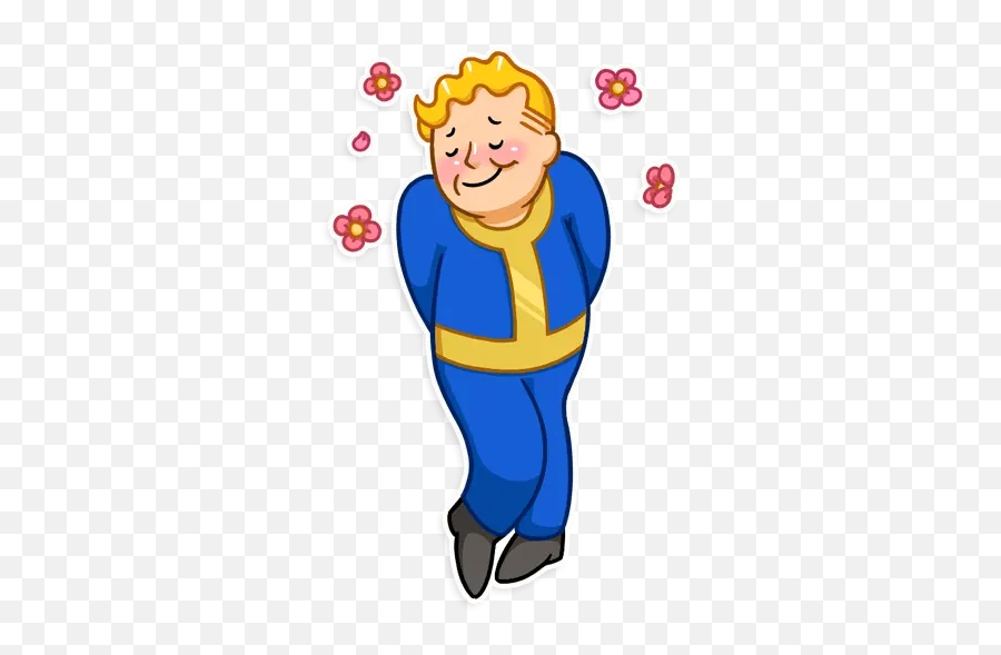 Fallout Vault Stickers Set For - Fallout Vault Boy Loved Emoji,Fallout Boy Thumbs Up Emoji