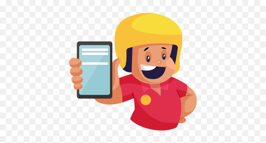 Pizza Delivery Man With Thumb Up - Smartphone Delivery Banner Emoji,Pizza Man Emoji