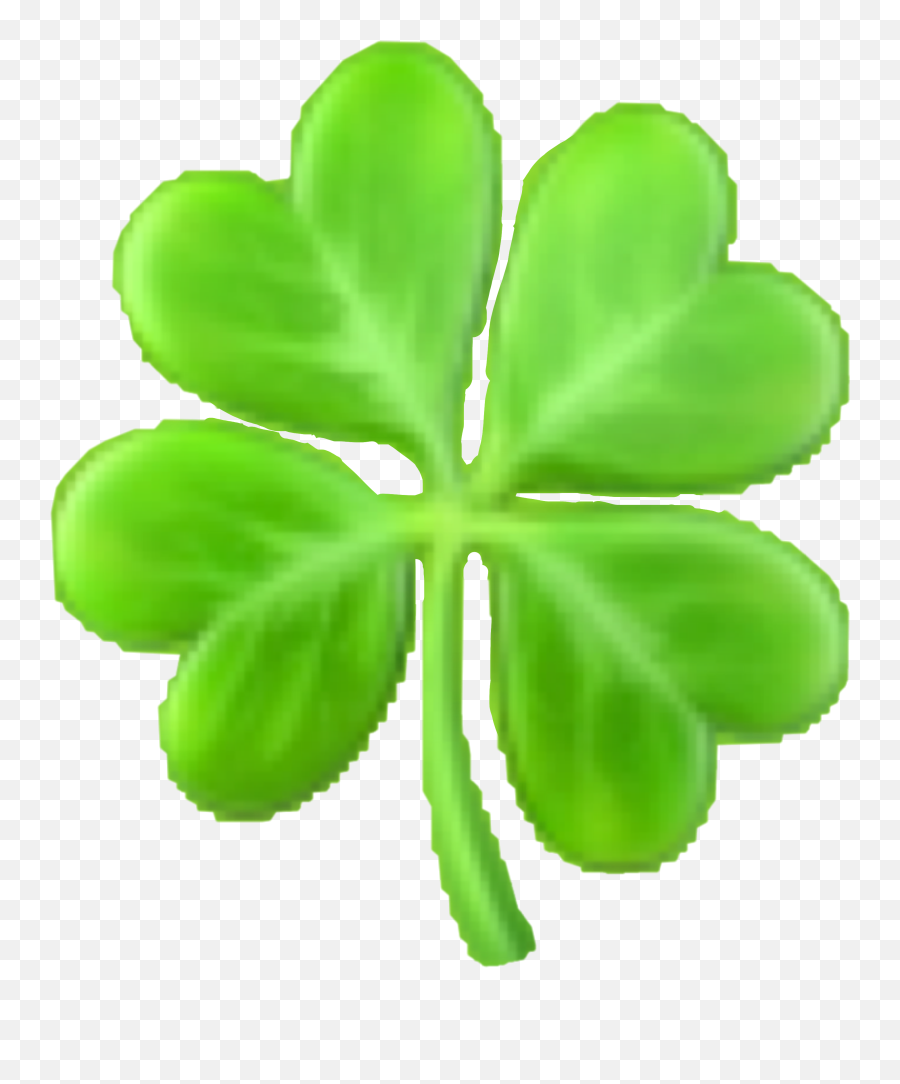 Emoji Green Fourleafclover Sticker - Iphone Four Leaf Clover Emoji,Ireland Emoji