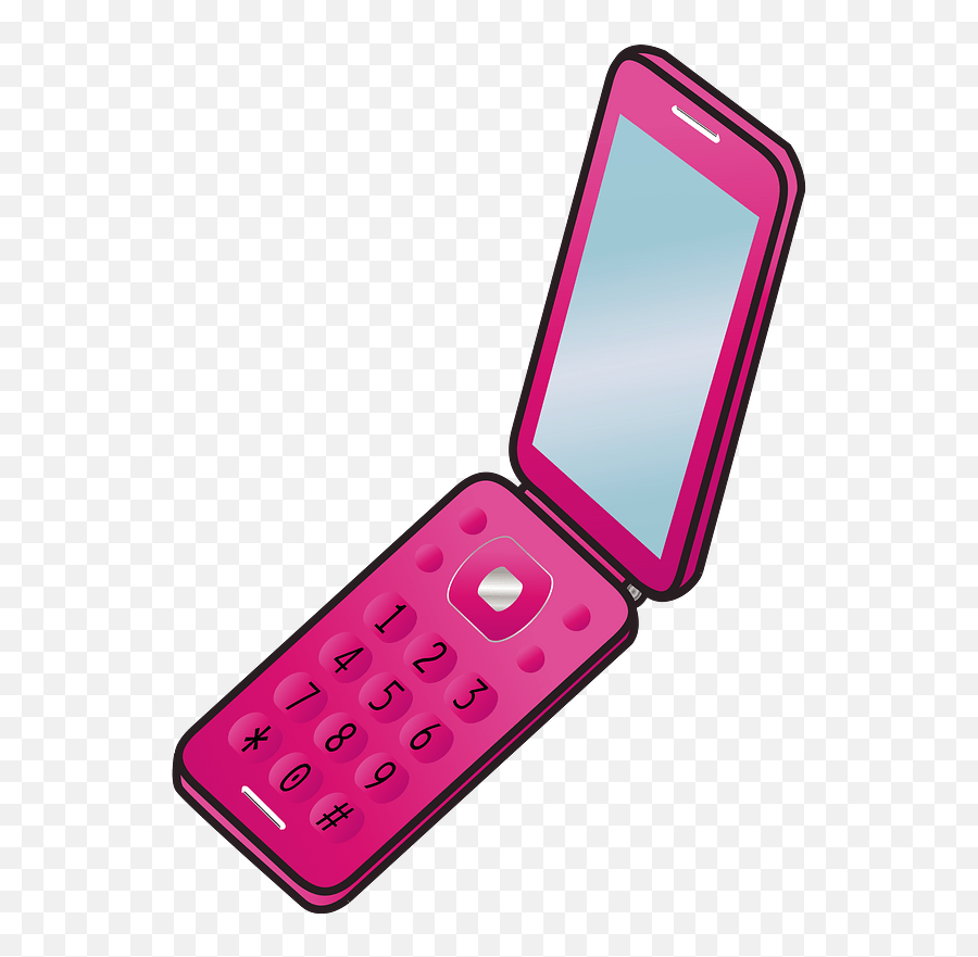 Mobile Phone Clipart - Clipart Pink Mobile Phone Emoji,Are Emojis On Modern Flip Phones