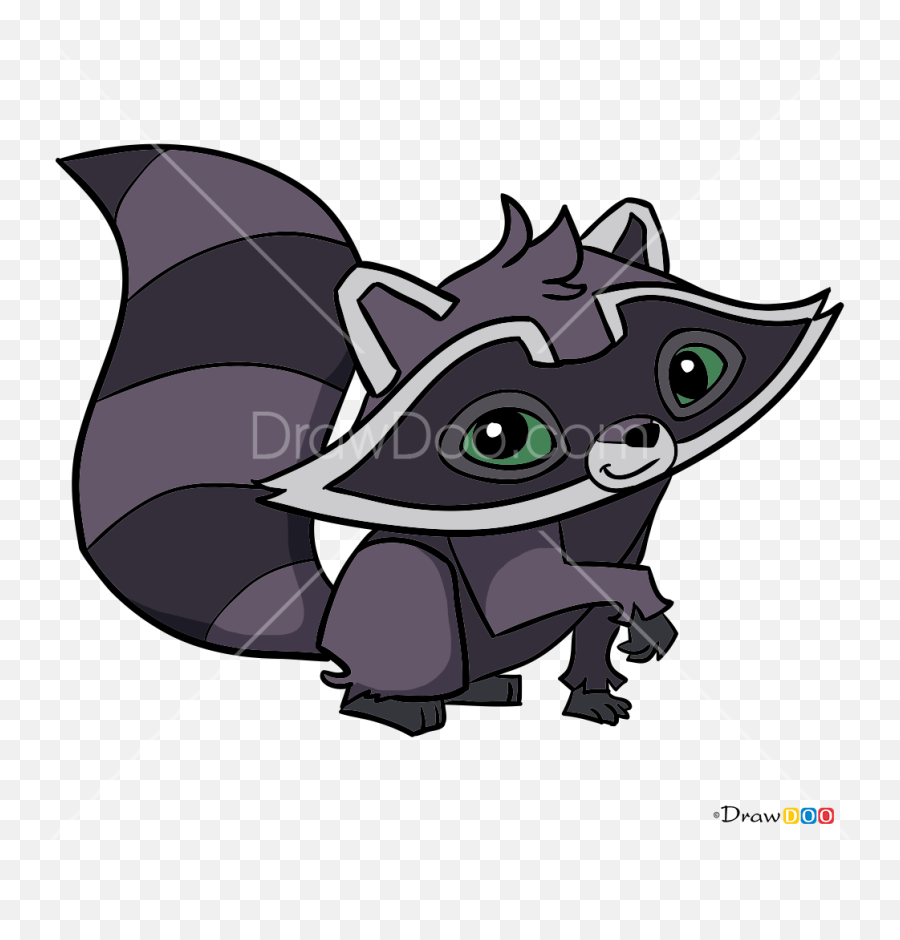 How To Draw Raccoon Animal Jam - Fictional Character Emoji,Animal Jam Emoji