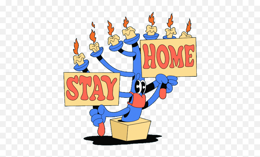 Stay Home Stay Safe Holidays Sticker - Stay Home Stay Safe Emoji,Hanukah Girl Emoticon