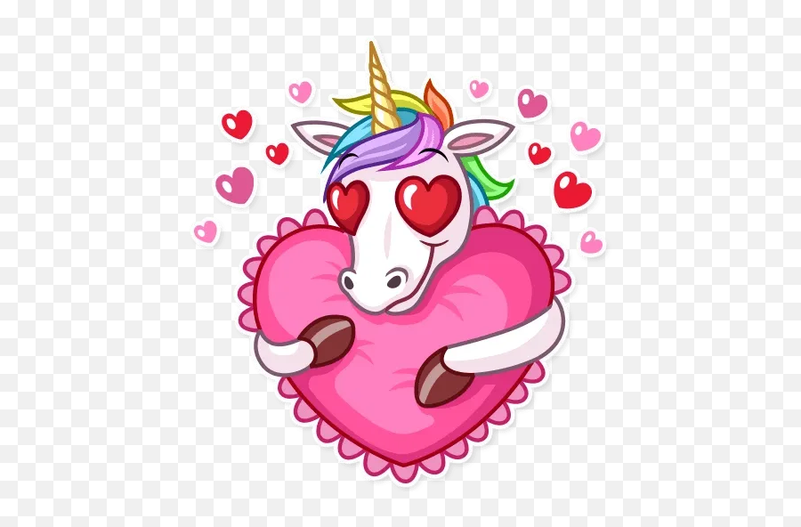 Unicornu201d Stickers Set For Telegram Emoji,Facebook Pink Unicorn Emoji