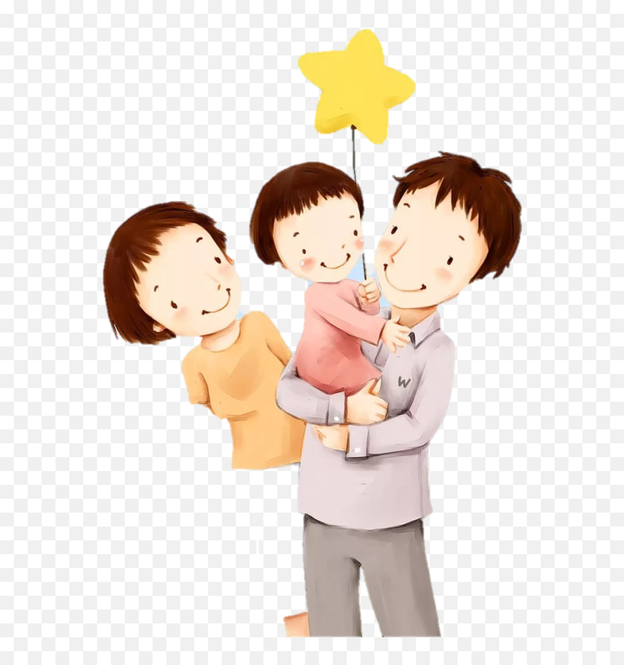 Download Family Cartoon Clip Art - Happy Family Cartoon Png Emoji,The Cutest Family Emojis