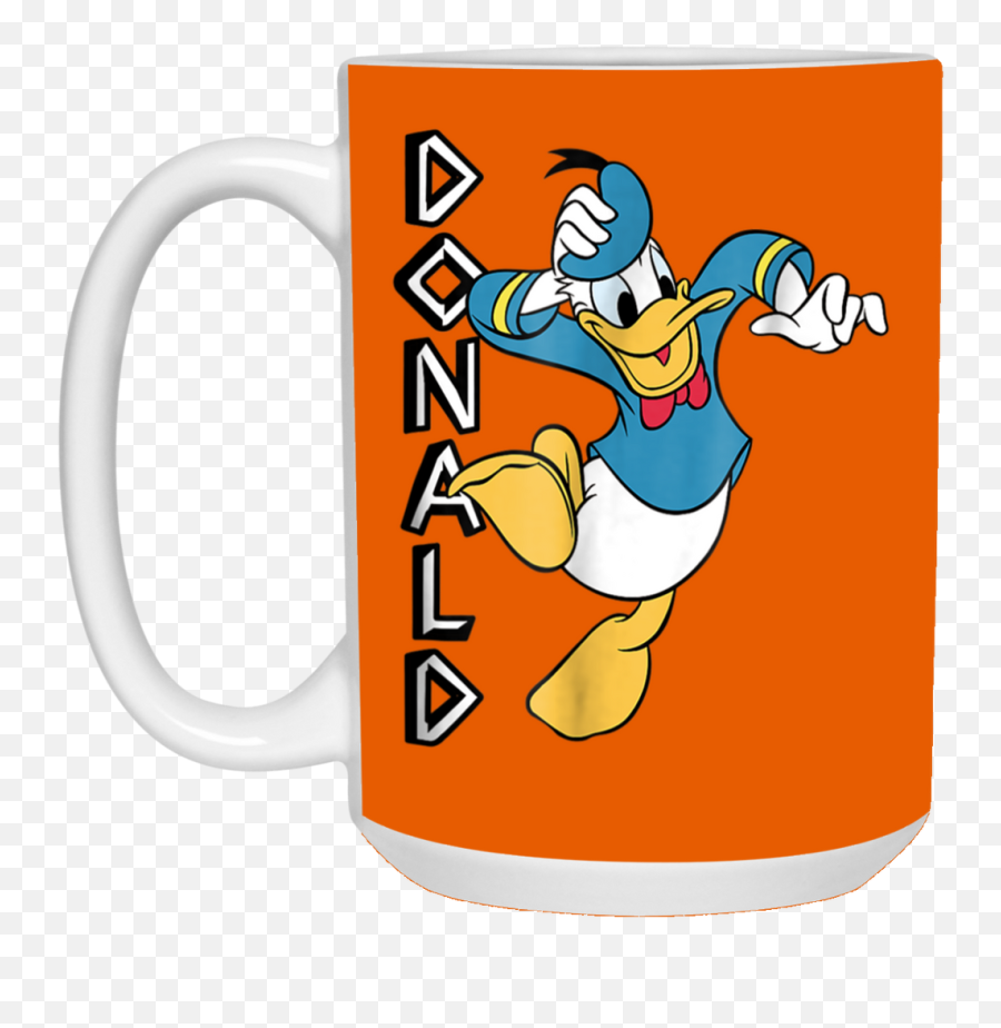 Disney Donald Duck Jumping White Mug Emoji,Donald Duck Thinking Emotion Face