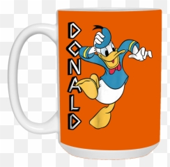 Disney Donald Duck Jumping White Mug Emoji,Donald Duck Thinking Emotion Face
