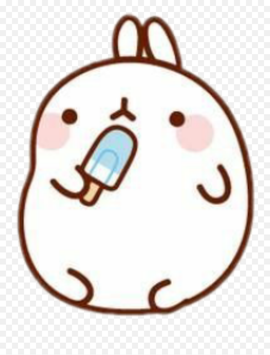 Sticker Molang Cute Freetoedit Sticker By Love4loona Emoji,Bunny Emoticon Text