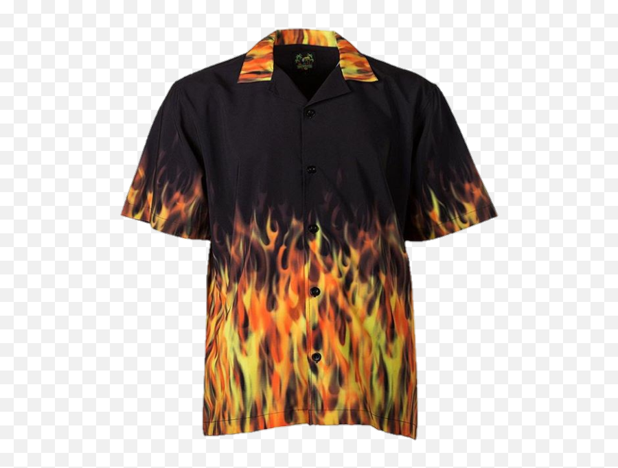 Shirt Tshirt Buttonup Buttondown - Flames Shirt Emoji,Fire Emoji Shirt