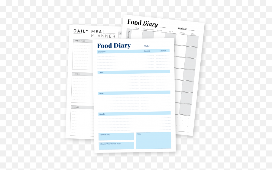 Printable Food Diary Templates - Download Pdf Vertical Emoji,Emotion Journal Template