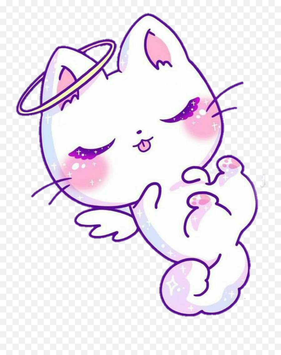 Remix Cute Cat Rabbit Sticker - Chibi Kawaii Anime Cat Emoji,Cute Cat Emoji