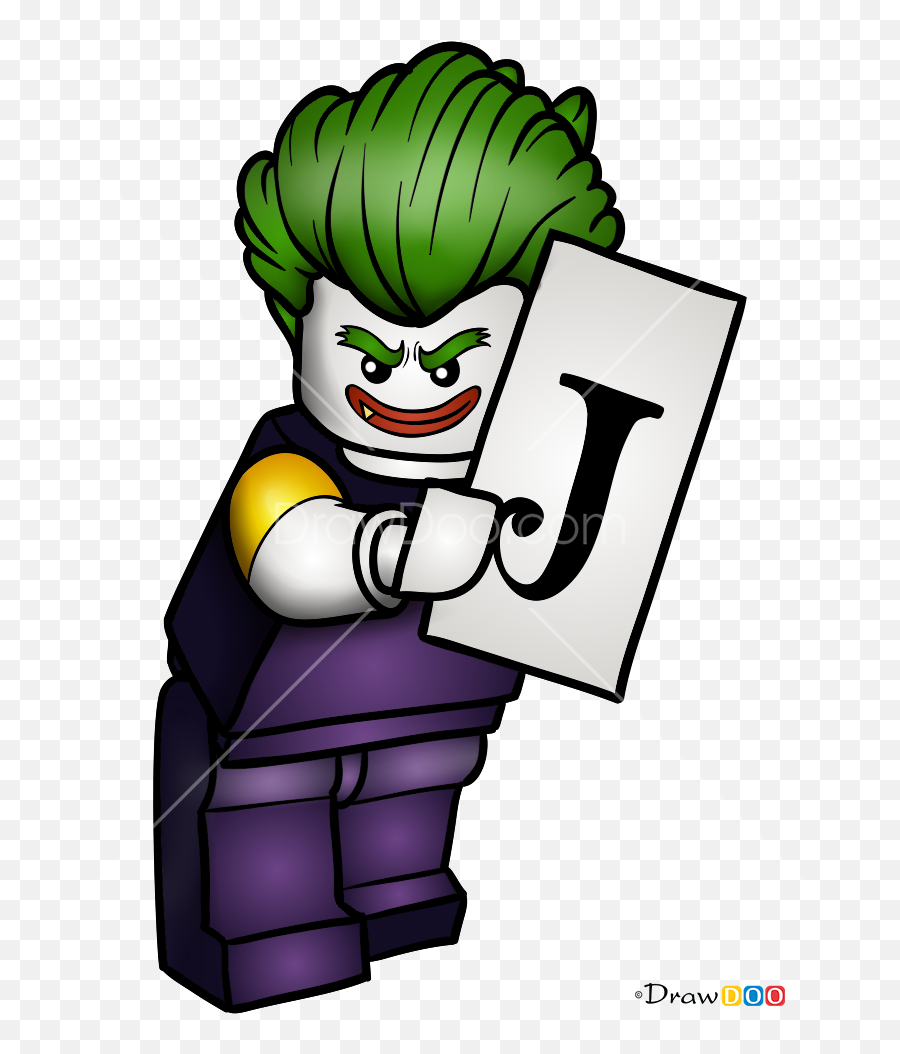 How To Draw Joker 2 Lego Batman Movie - Supervillain Emoji,Batman Joker Emoji
