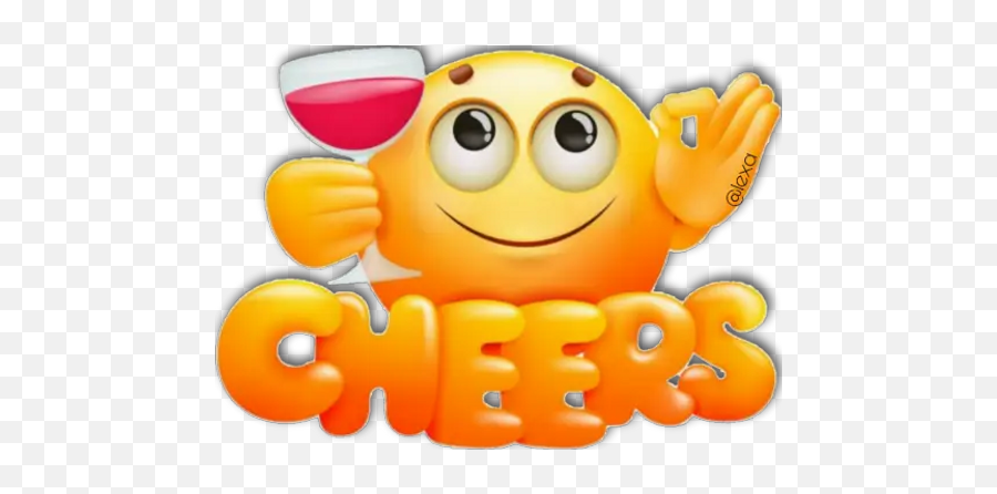 Sticker Maker - Emoji Narium Cheers Smiley,Waving Emoji Transparent