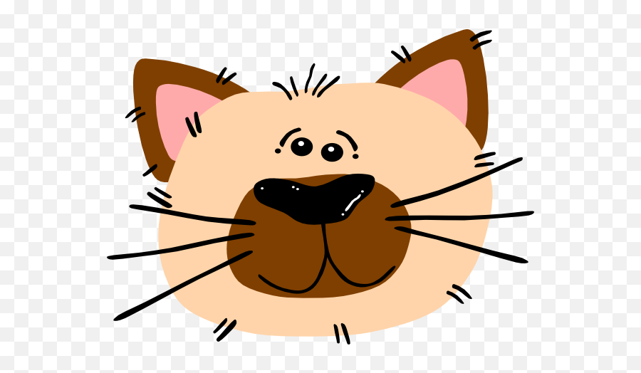 Siamese Cartoon Cat Clip Art At Clkercom - Vector Clip Art Happy Emoji,Cat Emoticons Copy And Paste