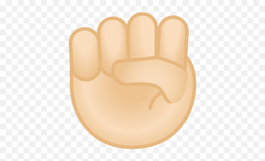 Raised Fist Emoji With Light Skin Tone - Moving Animations Of Smiley Faces,Fist Emoji