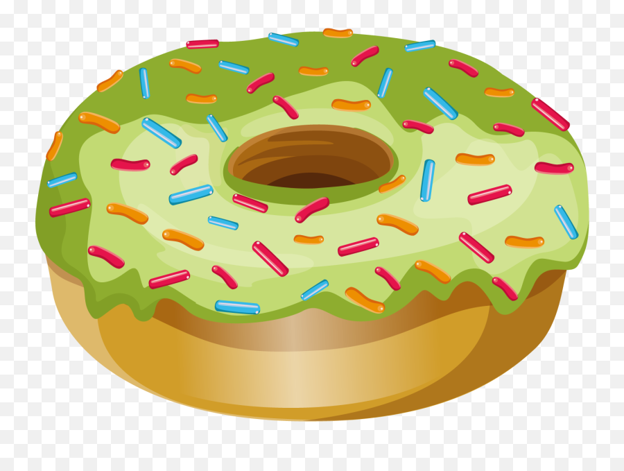 Doughnut Clipart Green - Green Donut Clipart Emoji,Cake Android Emoji Png