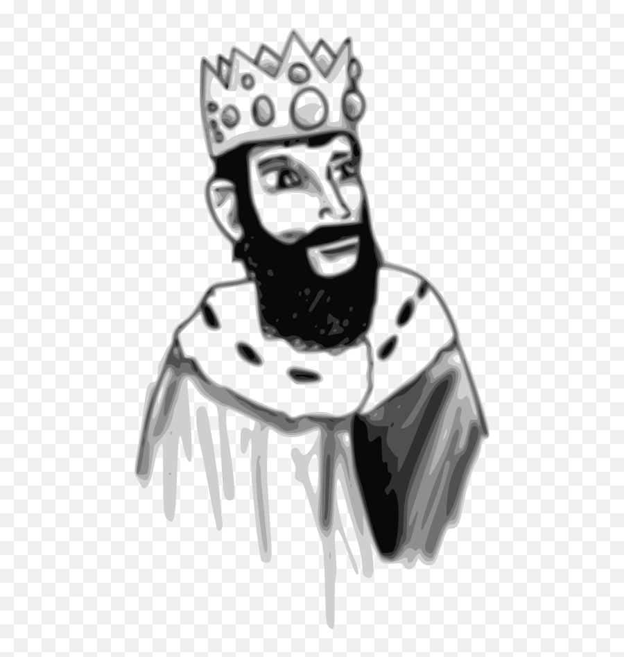King Clipart I2clipart - Royalty Free Public Domain Clipart Black White King Clipart Emoji,Clubs Hearts Diamondsspades Emoticons