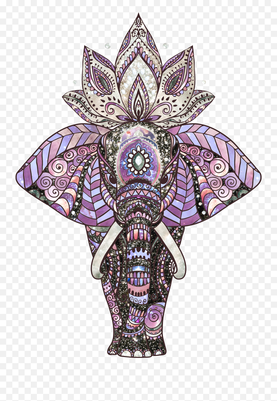 Abstract Elephant Art Tattoo Peepsburgh - Elephant Mandala Emoji,Boxed Up Emotions Tattoo