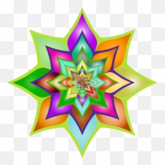Colorful Flower Silhouette Transparent - Flor Abstracta Emoji,Flower Emoji For Computer
