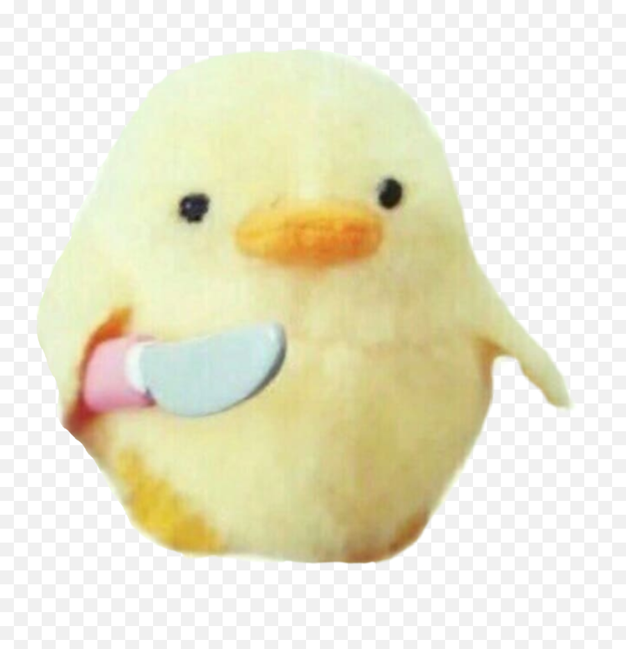 Duck Aggressive Cute Sticker By Vanessa Giorgioni - Duck Holding Knife Hd Emoji,Aggressive Emoji