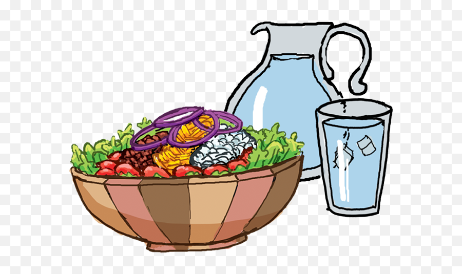 Salad And Water Clipart - Jug Emoji,Salad Emoji